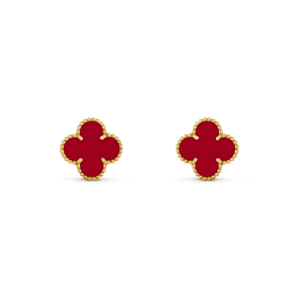 [Renovia Jewelry]CLOVER MEDIUM 1 MOTIFS CARNELIAN  EARRINGS