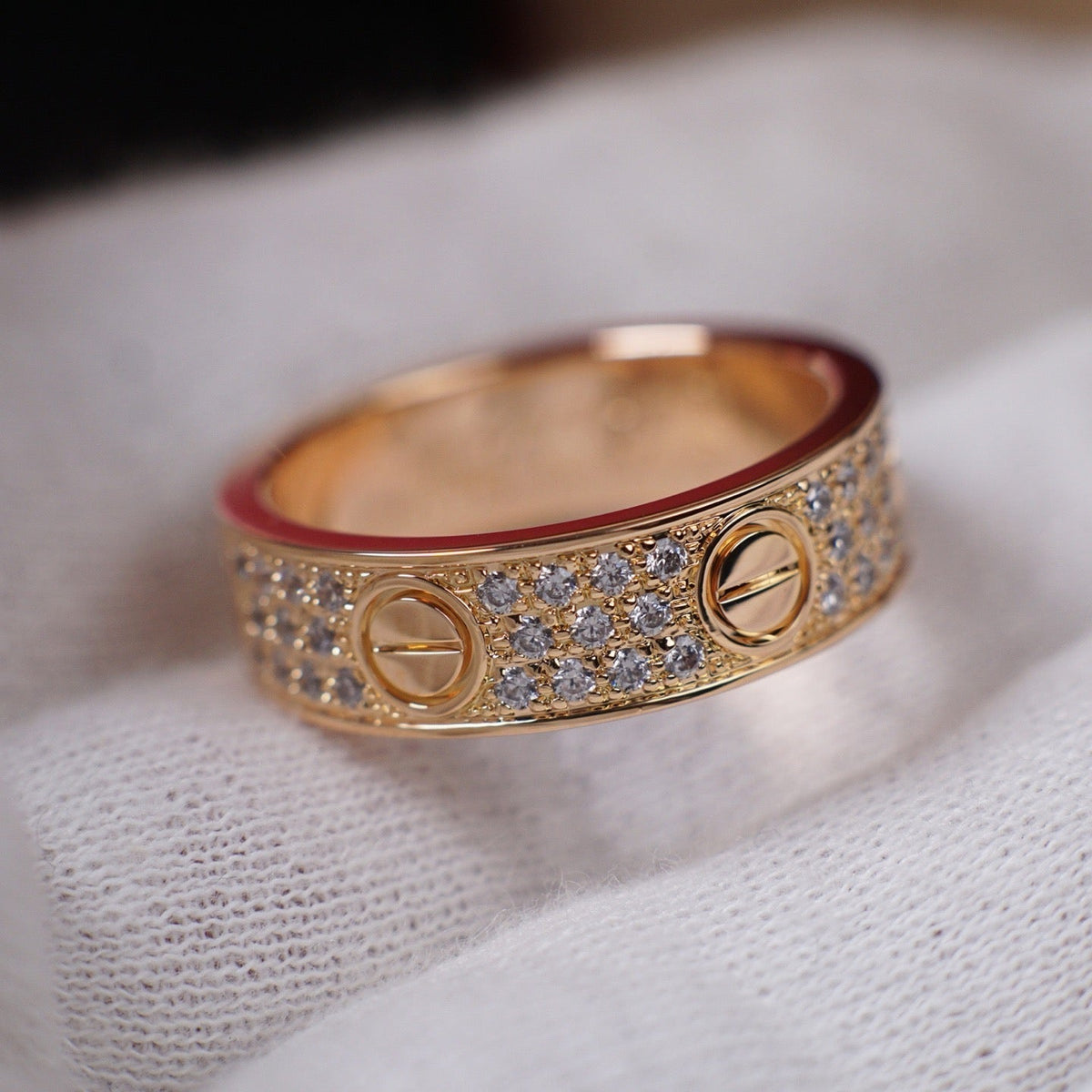 [Renovia Jewelry]LOVE RING 5.5MM DIAMONDS PAVED