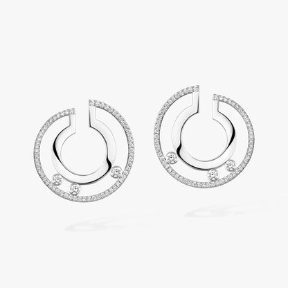 [Renovia Jewelry]Move Romane Small Diamond Hoop Earrings