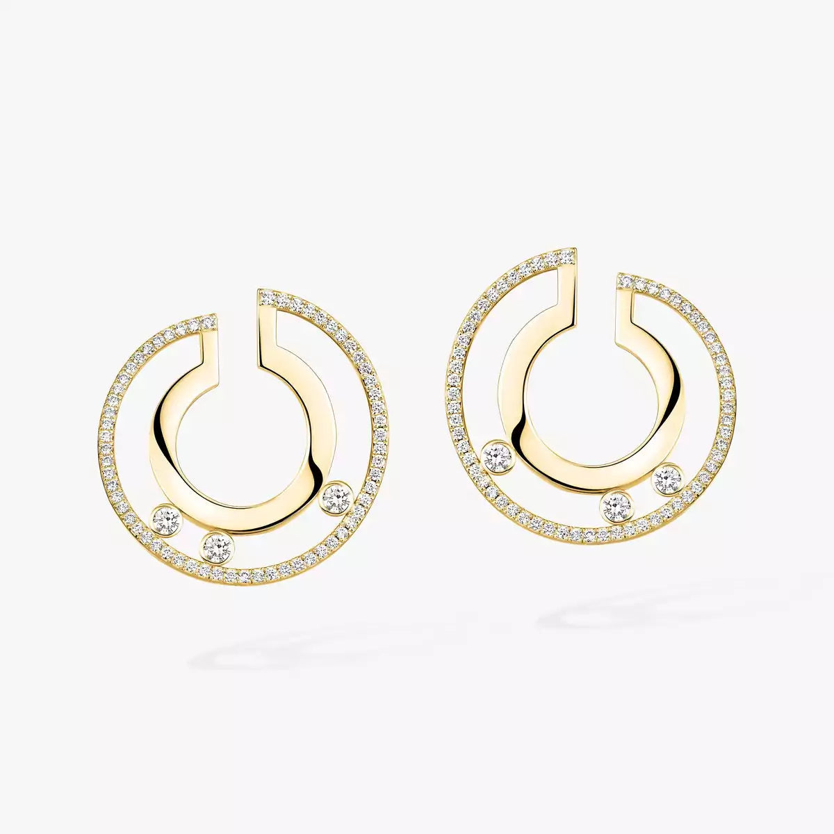 [Renovia Jewelry]Move Romane Small Diamond Hoop Earrings