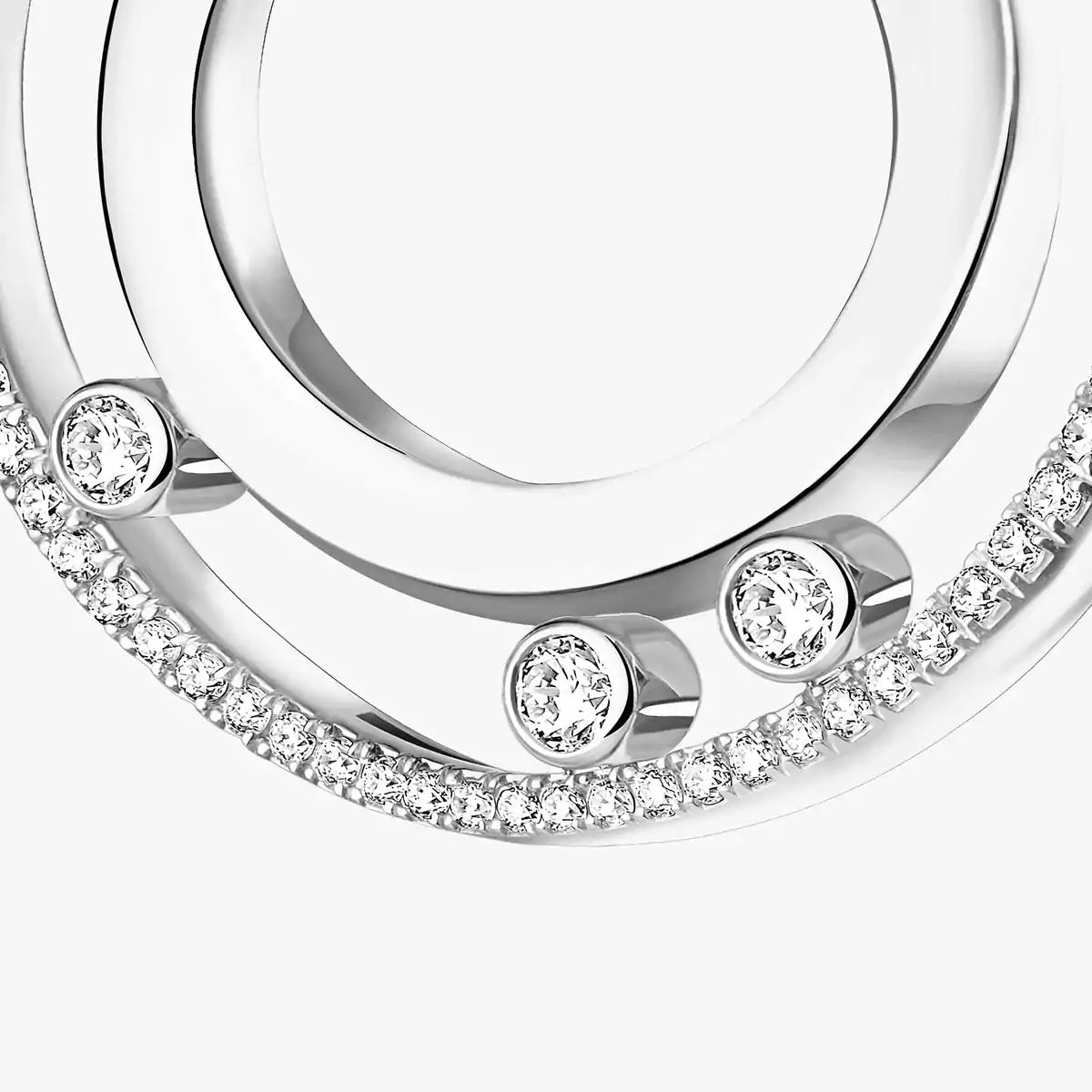 [Renovia Jewelry]Move Romane Small Diamond Hoop Earrings