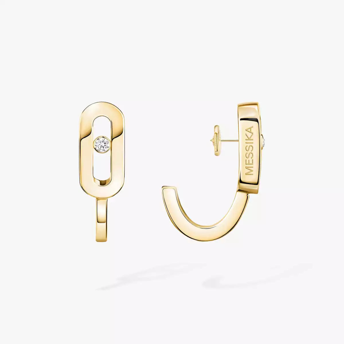 [Renovia Jewelry]Diamond Mini Hoop Earrings Move Classique
