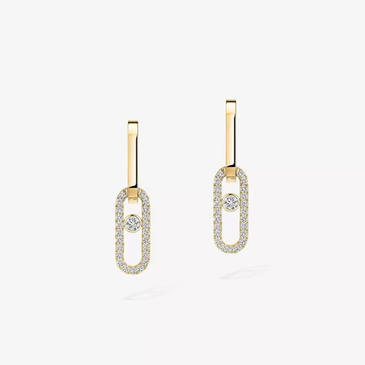 [Renovia Jewelry]Move Link Diamond Earrings