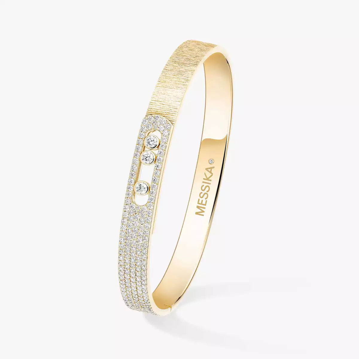 [Renovia Jewelry]Move Noa Ciselé half pavé bangle