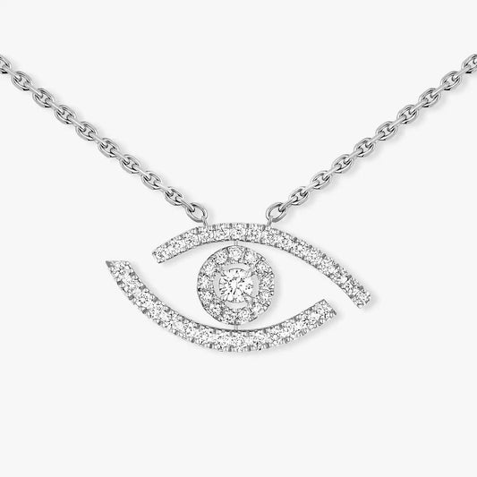 [Renovia Jewelry]Pave_ Diamond Necklace Lucky Eye