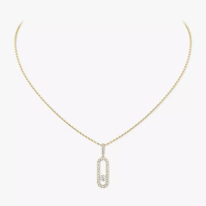 [Renovia Jewelry]Move Uno Diamond Necklace in Rose Gold