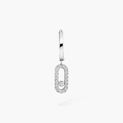 [Renovia Jewelry]Move Uno Single Diamond Hoop Earring