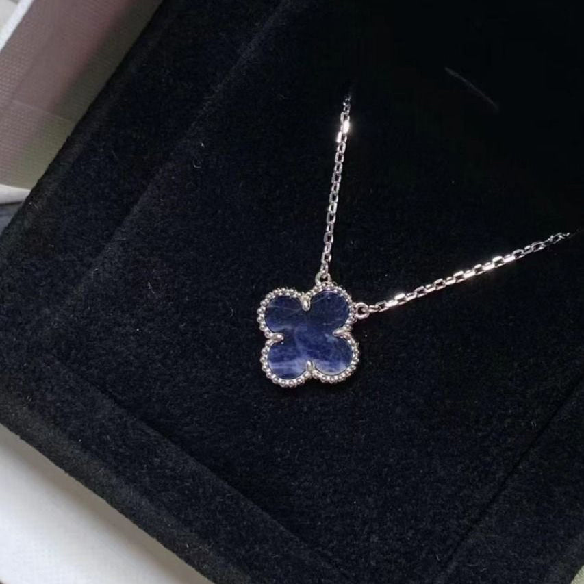 [Renovia Jewelry]CLOVER 15MM PIETERSITE NECKLACE SILVER